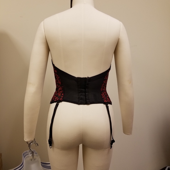 Women's Carnival 313 Brasselette Longline Bra - black/red (34C) - Picture 6 of 7